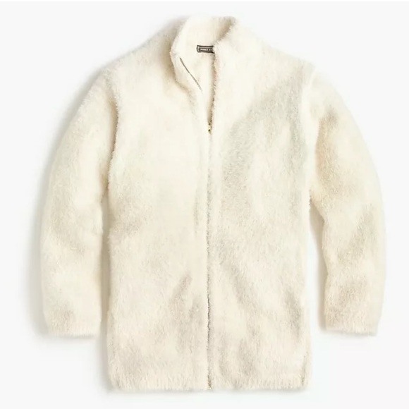 J. Crew Jackets & Blazers - NWT J. Crew Pont Sur Fuzzy Cardigan Jacket Cream